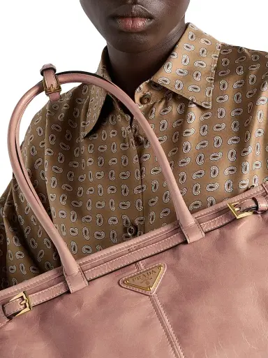 Prada Women's Bonnie Medium Leather Top Handle Bag | Thumbnail 7 Prada Women's Bonnie Medium Leather Top Handle Bag | Thumbnail 7