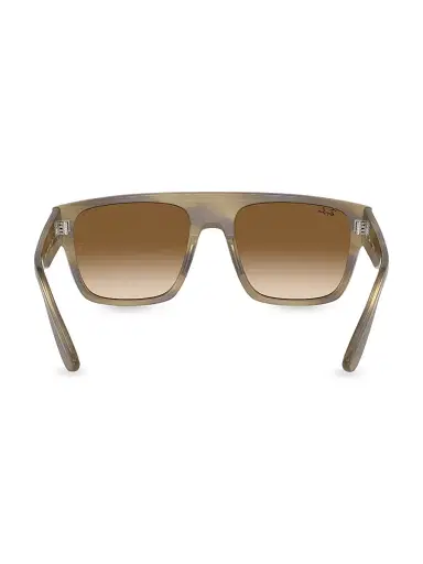 Ray-Ban Men's RB0360 57MM Drifter Square Sunglasses - Striped Grey Brown Gradient | Thumbnail 4