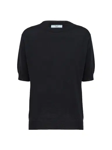 Prada Women's Cashmere Crew-Neck Sweater - Blue | Thumbnail 1 Prada Women's Cashmere Crew-Neck Sweater - Blue | Thumbnail 1