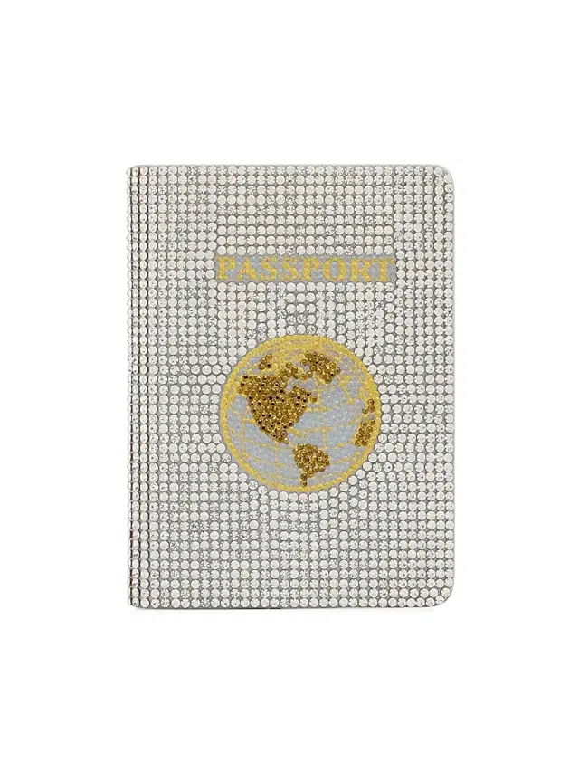 Judith Leiber Couture Women's Leather & Crystal Passport Holder - Rhine