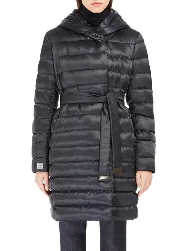 Max Mara Women's Reversible Down Jacket in Water Repellent Satin - Midnightblue - Size 16 | Thumbnail 2