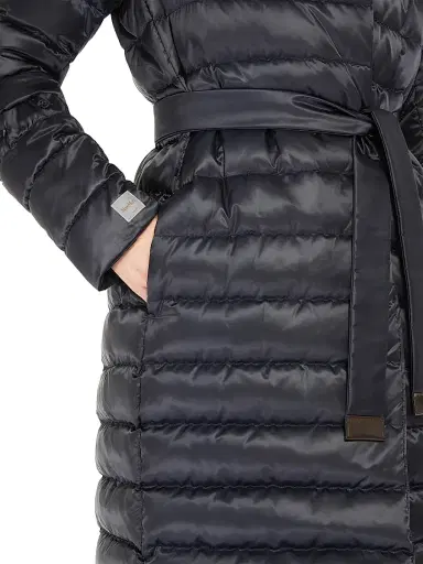 Max Mara Women's Reversible Down Jacket in Water Repellent Satin - Midnightblue - Size 16 | Thumbnail 5