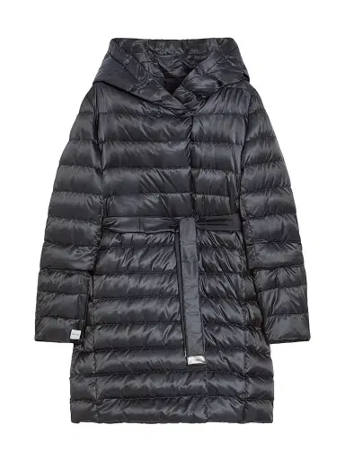 Max Mara Women's Reversible Down Jacket in Water Repellent Satin - Midnightblue - Size 16 | Thumbnail 1