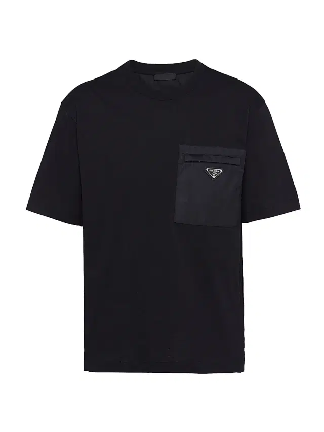 Prada Men's Re-Nylon and Jersey T-Shirt - Black
