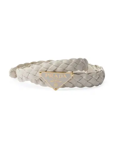 Prada Women's Nappa Leather Belt - White - Size 30 | Thumbnail 1 Prada Women's Nappa Leather Belt - White - Size 30 | Thumbnail 1
