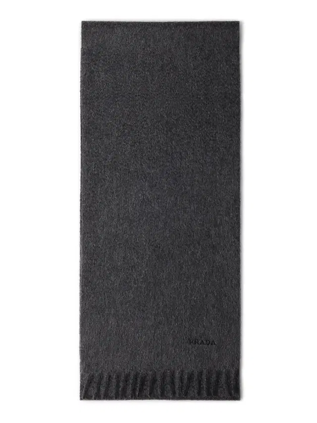Prada Men's Cashmere Scarf - Grey