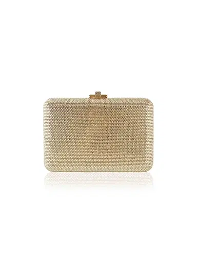 Judith Leiber Couture Women's Slim Slide Crystal Clutch - Silver Prosecco | Thumbnail 1 Judith Leiber Couture Women's Slim Slide Crystal Clutch - Silver Prosecco | Thumbnail 1
