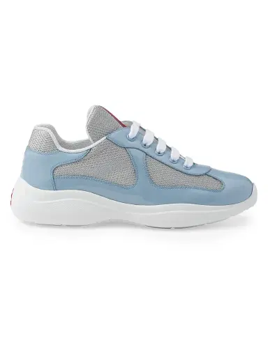 Prada Women's America's Cup Biker Fabric Sneakers - Blue - Size 9.5 | Thumbnail 1 Prada Women's America's Cup Biker Fabric Sneakers - Blue - Size 9.5 | Thumbnail 1