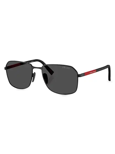 Prada Men's 57MM Rectangular Sunglasses | Thumbnail 1 Prada Men's 57MM Rectangular Sunglasses | Thumbnail 1