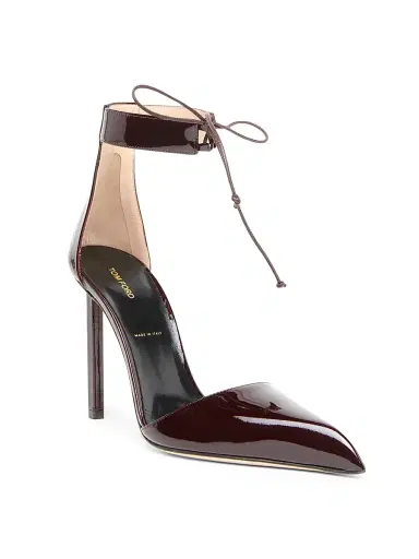 Tom Ford Women's 105MM Patent Leather Pumps - Cherry Smoke - Size 10 | Thumbnail 2