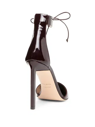 Tom Ford Women's 105MM Patent Leather Pumps - Cherry Smoke - Size 10 | Thumbnail 3