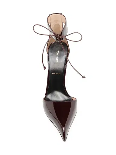 Tom Ford Women's 105MM Patent Leather Pumps - Cherry Smoke - Size 10 | Thumbnail 4