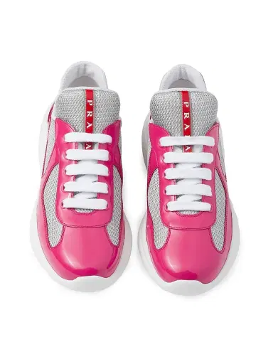Prada Women's America's Cup Biker Fabric Sneakers - Pink - Size 7 | Thumbnail 2