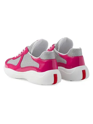 Prada Women's America's Cup Biker Fabric Sneakers - Pink - Size 7 | Thumbnail 3