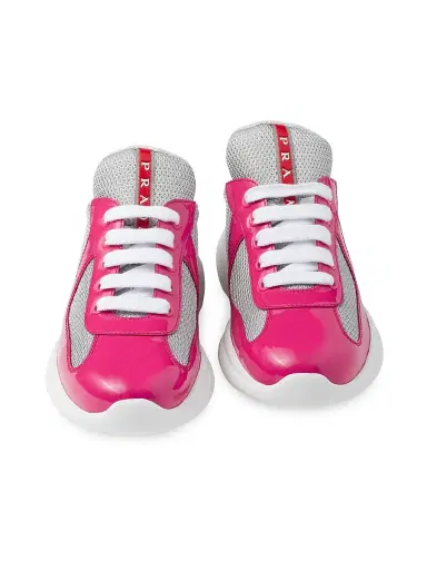 Prada Women's America's Cup Biker Fabric Sneakers - Pink - Size 7 | Thumbnail 4