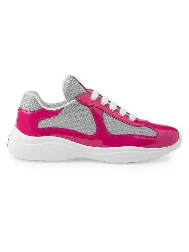 Prada Women's America's Cup Biker Fabric Sneakers - Pink - Size 7 | Thumbnail 1