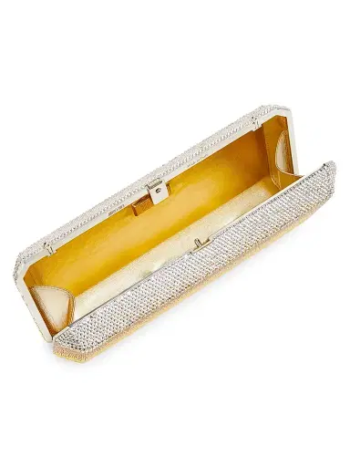 Judith Leiber Couture Women's Slim Rectangle Crystal Clutch - Hematite | Thumbnail 2
