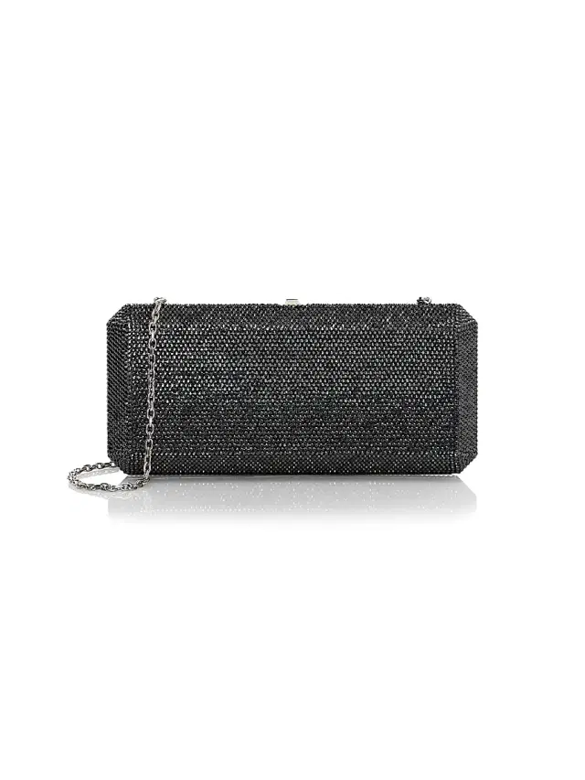 Judith Leiber Couture Women's Slim Rectangle Crystal Clutch - Hematite