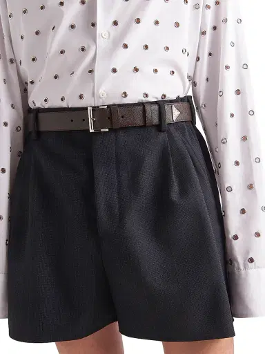 Prada Men's Saffiano Leather Belt - Brown - Size 40 | Thumbnail 2 Prada Men's Saffiano Leather Belt - Brown - Size 40 | Thumbnail 2
