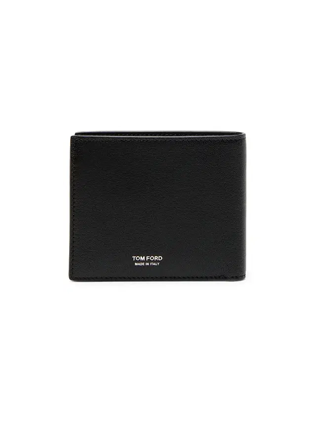 TOM FORD Men's Elongated T-Line Leather Bifold Wallet - Black