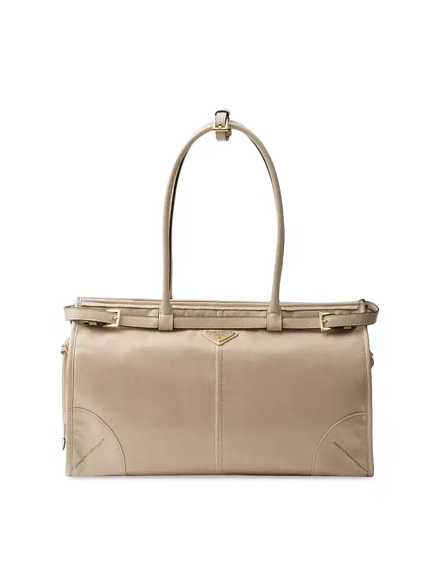 Women's Bonnie Large Leather Top Handle Bag - Beige