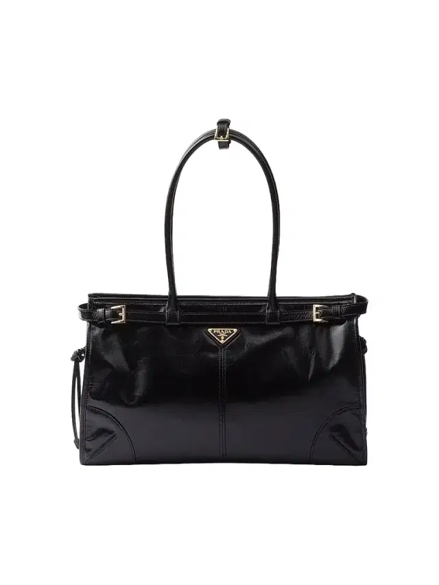 Prada Women's Bonnie  Leather Top Handle Bag - Black