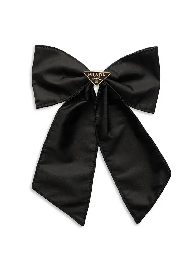 Prada Women's Re-Nylon Hair Clip - Black Gold