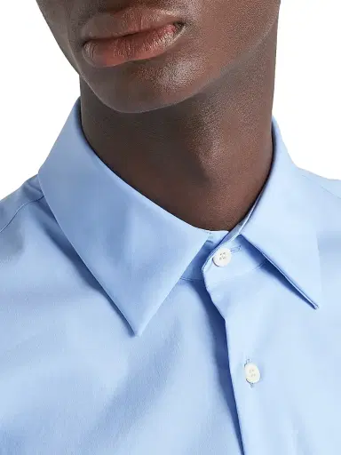 Prada Men's Stretch Cotton Shirt - Light Blue - Size 17.5 | Thumbnail 5 Prada Men's Stretch Cotton Shirt - Light Blue - Size 17.5 | Thumbnail 5