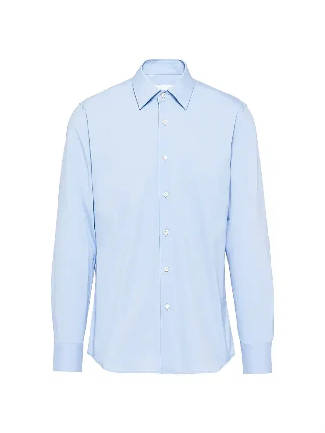 Prada Men's Stretch Cotton Shirt - Light Blue