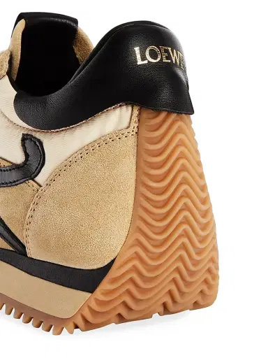 Loewe Women's Flow Runner Sneakers - Gold Black - Size 10 | Thumbnail 3