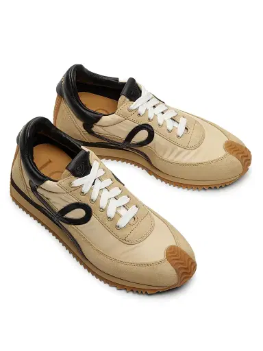 Loewe Women's Flow Runner Sneakers - Gold Black - Size 10 | Thumbnail 4