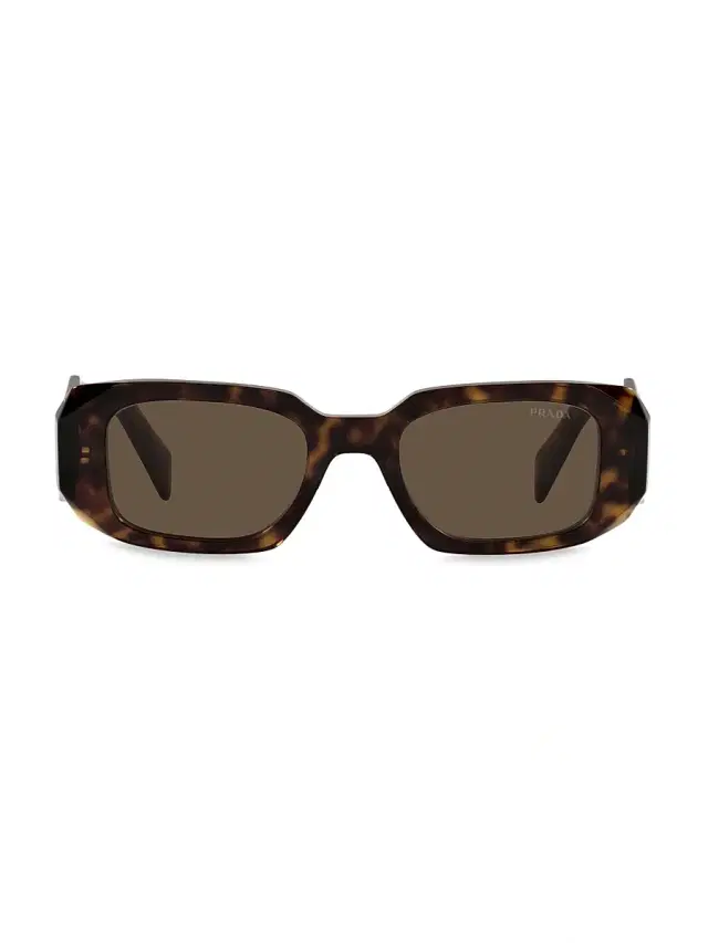 Prada Men's Symbole 49MM Rectangle Sunglasses - Dark Tortoise