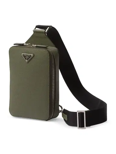 Prada Men's Brique Saffiano Leather Bag | Thumbnail 2 Prada Men's Brique Saffiano Leather Bag | Thumbnail 2