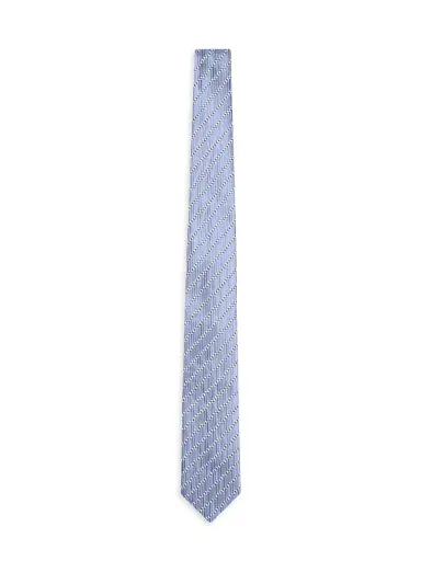 Giorgio Armani Men's Diagonal Striped Silk Jacquard Tie | Thumbnail 1