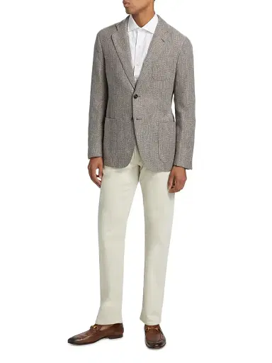 Giorgio Armani Men's 5-Pocket Corduroy Pants - Tan - Size 38 | Thumbnail 2