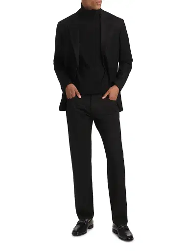 Giorgio Armani Men's Wool 5-Pocket Pants - Black - Size 30 | Thumbnail 2