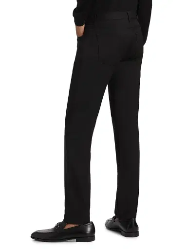 Giorgio Armani Men's Wool 5-Pocket Pants - Black - Size 30 | Thumbnail 5