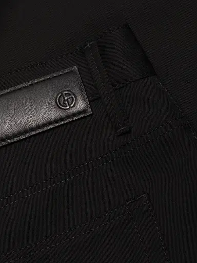 Giorgio Armani Men's Wool 5-Pocket Pants - Black - Size 30 | Thumbnail 7
