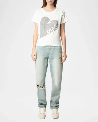Zadig & Voltaire Alys Embellished Big Heart T-Shirt | Thumbnail 2 Zadig & Voltaire Alys Embellished Big Heart T-Shirt | Thumbnail 2