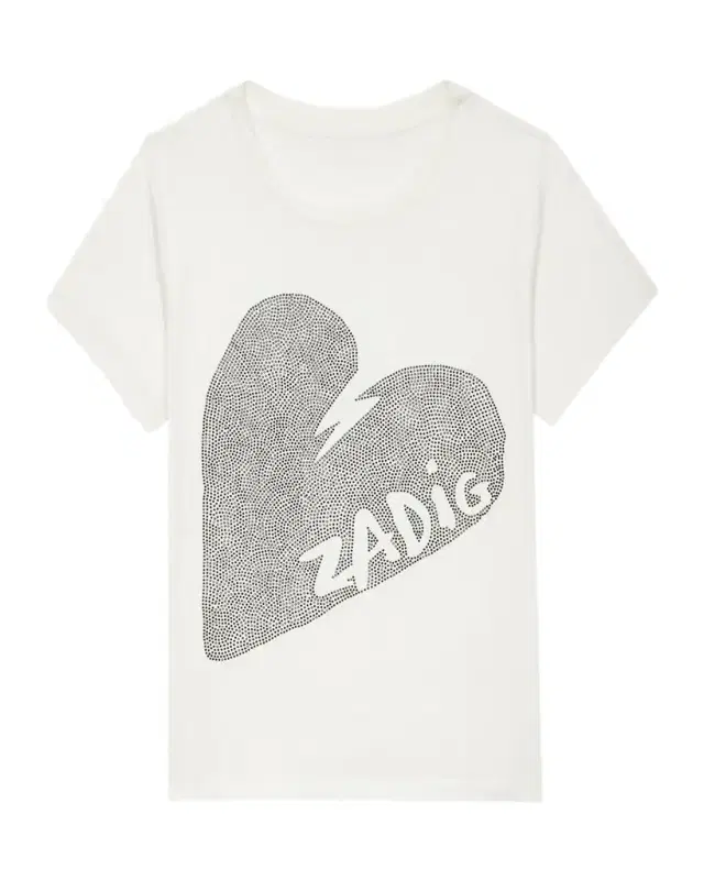 Zadig & Voltaire Alys Embellished Big Heart T-Shirt