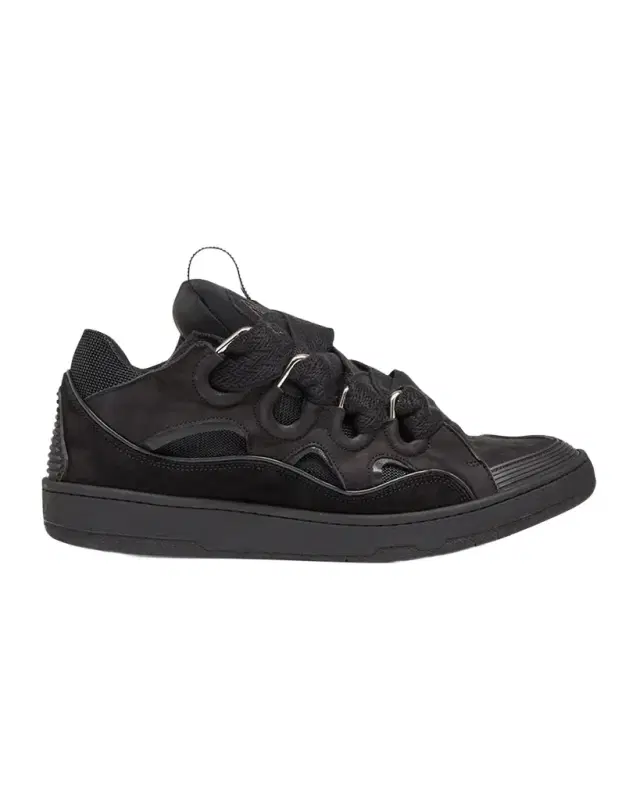 Men 's Curb Napa Leather Low-Top Sneakers