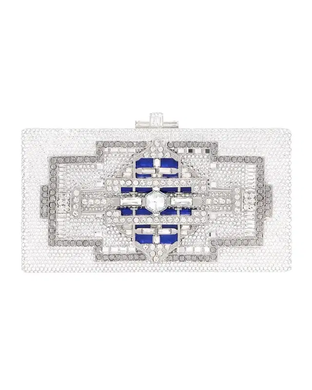 Lillian Sleek Crystal Rectangle Clutch Bag