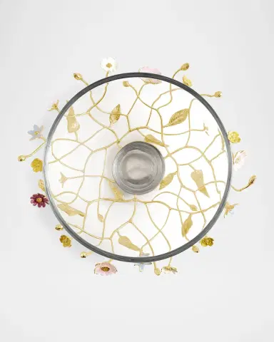 Michael Aram Wildflowers Serving Glass Bowl | Thumbnail 4 Michael Aram Wildflowers Serving Glass Bowl | Thumbnail 4