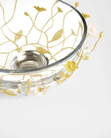 Michael Aram Wildflowers Serving Glass Bowl | Thumbnail 6 Michael Aram Wildflowers Serving Glass Bowl | Thumbnail 6