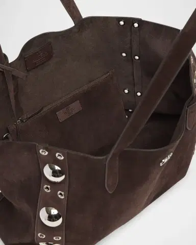 Valentino Garavani Nellcote Studded Suede Tote Bag | Thumbnail 4