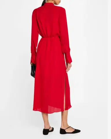Argent Cutout Silk Double Georgette Midi Dress | Thumbnail 3 Argent Cutout Silk Double Georgette Midi Dress | Thumbnail 3