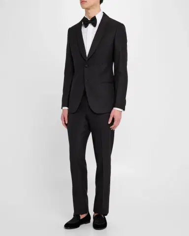 Giorgio Armani Men's Smoking Soho Shawl-Collar Tuxedo | Thumbnail 2 Giorgio Armani Men's Smoking Soho Shawl-Collar Tuxedo | Thumbnail 2