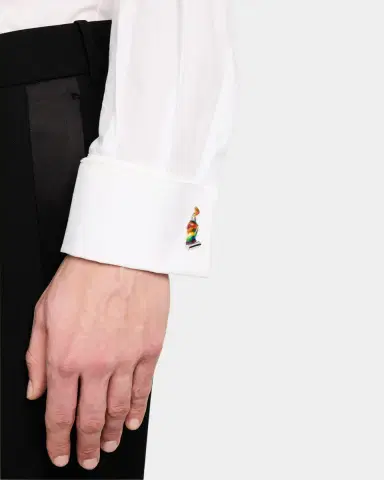 Jan Leslie Men's Paint Tube Stripe and Splatter Sterling Silver Cufflinks | Thumbnail 2 Jan Leslie Men's Paint Tube Stripe and Splatter Sterling Silver Cufflinks | Thumbnail 2