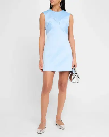 Marc Jacobs Seamed Up Satin Sleeveless Mini Dress | Thumbnail 4