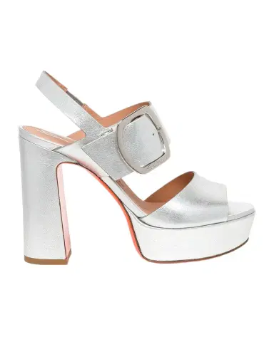 Santoni Bruxel Metallic Buckle Platform Sandals | Thumbnail 1 Santoni Bruxel Metallic Buckle Platform Sandals | Thumbnail 1